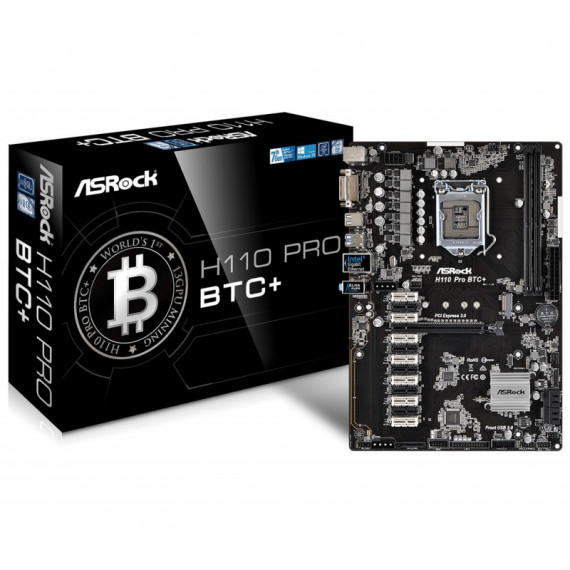 ASROCK H110 Pro Btc+ DDR4 Negra