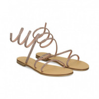 Sandalia Espiral Strass Bronce  NICOLAS LAINAS