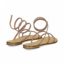 Sandalia Espiral Strass Bronce  NICOLAS LAINAS