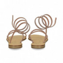 Sandalia Espiral Strass Bronce  NICOLAS LAINAS