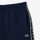 Pantalón Corto de Chándal en Felpa con Raya del Logo de LACOSTE