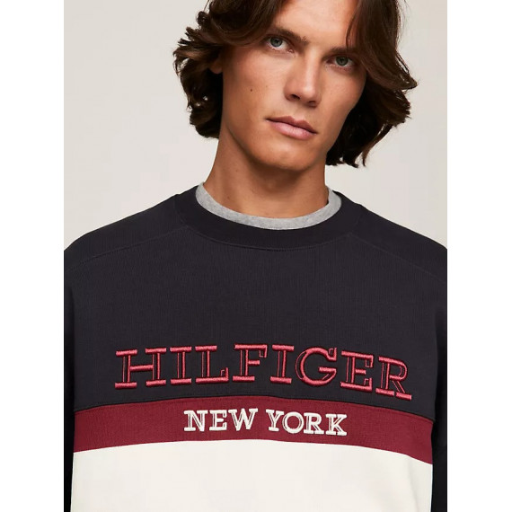 Monotype Color Block Sweatshirt Calico  TOMMY HILFIGER