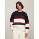 Monotype Color Block Sweatshirt Calico  TOMMY HILFIGER