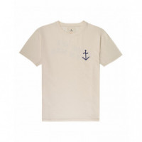 LA PAZ Camisetas Hombre Camiseta Dantas Soul Ecru