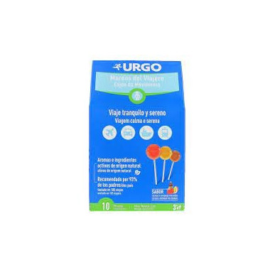 URGO Mareos del Viajero 10 Piruletas de Sabores