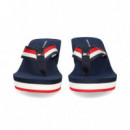 Flip Flop Plataforma Multi Azul  TOMMY HILFIGER