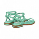 Sandalia Bebe Gilda Tachas Verde  ASH