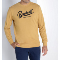 Sudadera Bendorff mostaza logo bordado PB - Guanxe Atlantic Marketplace