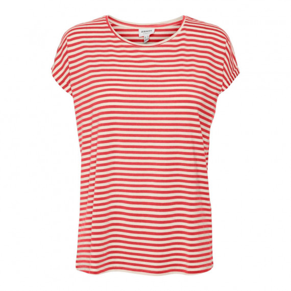 Camisetas Mujer Camiseta Rayas VERO MODA Ava Cayenne Pristine