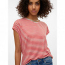 Camisetas Mujer Camiseta Rayas VERO MODA Ava Cayenne Pristine
