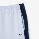 Pantalón Corto Jogger Regular Fit de Felpa Cepillada Color Block  LACOSTE