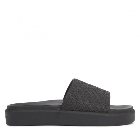 Th Platform Pool Slide Black  TOMMY HILFIGER