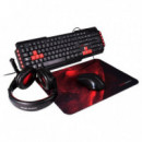 Pack MARS GAMING Teclado + Ratón + Auriculares + Alfombrilla