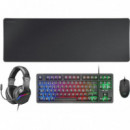 Pack MARS GAMING Teclado + Ratón + Auriculares + Alfombrilla Xxl