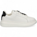 Talon Negro Deportivo Piel Blanco  KARL LAGERFELD KIDS