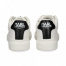 Talon Negro Deportivo Piel Blanco  KARL LAGERFELD KIDS