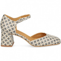 Abierto Lados Print Beige  AUDLEY