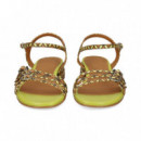 Sandalia 3 Hebillas Print Beige  AUDLEY