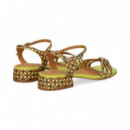 Sandalia 3 Hebillas Print Beige  AUDLEY