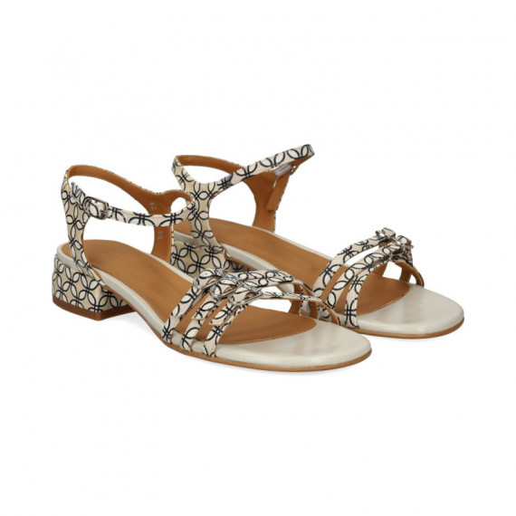 Sandalia 3 Hebillas Print Cuero  AUDLEY