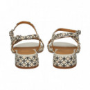 Sandalia 3 Hebillas Print Cuero  AUDLEY