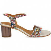 Sandalia 3 Hebillas Print Multicolor  AUDLEY