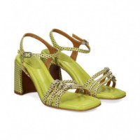 Sandalia 3 Hebillas Print Verde  AUDLEY