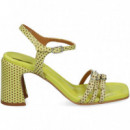 Sandalia 3 Hebillas Print Verde  AUDLEY
