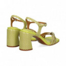 Sandalia 3 Hebillas Print Verde  AUDLEY
