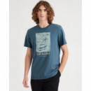 Camisetas Hombre Camiseta Dockers® City By The Bay Indian Teal Blue  DOCKERS