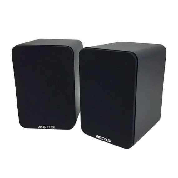 APPROX Altavoces APPSPK02BK Autoamplificados 30W Color Negro Incluye Soporte de Pared