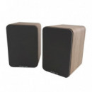 APPROX Altavoces APPSPK02WD Autoamplificados 30W Color Madera Incluye Soporte de Pared