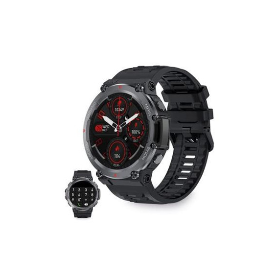 KSIX Reloj Smartwatch Oslo Negro Ritmo Cardiaco,calorias,monitor Sueño,oximetro,llamadas