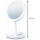 BEURER Espejo de Maquillaje con Luz Led BS45, 5X Zoom Apagado Automatico