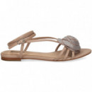 Sandalia Flor Strass Rosa  LOLA CRUZ