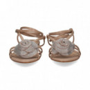 Sandalia Flor Strass Rosa  LOLA CRUZ