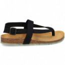 Esclava Tira Atras Textil Negro  ZOURI