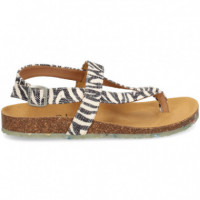 Esclava Tira Atras Lino Cebra  ZOURI