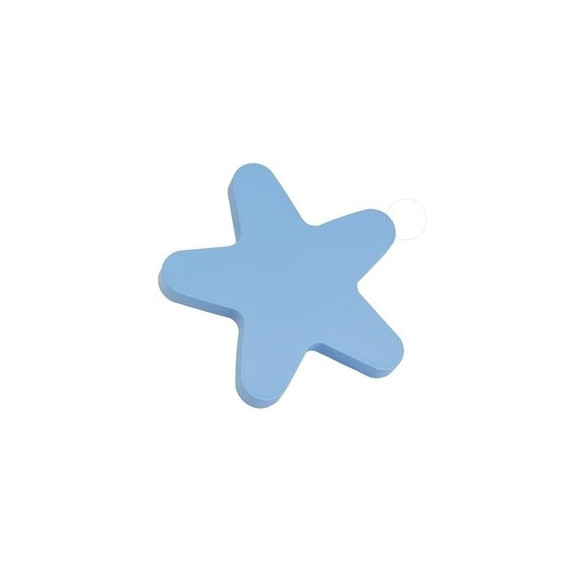 Pomo Estrella Ceramica Azul Celeste