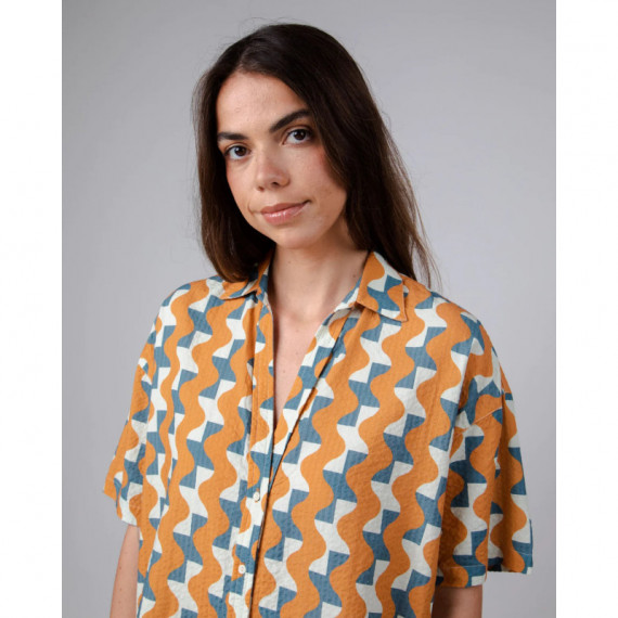 Camisas y Tops Blusa BRAVA FABRICS Big Tiles Aloha Ochre