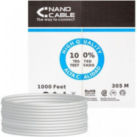 NANOCABLE Bobina de Cable RJ45 Utp CAT5E 305M Flexible Gris - Guanxe Atlantic Marketplace