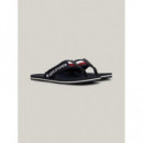 Chanclas con Logo del Monotipo y Cinta de TOMMY HILFIGER
