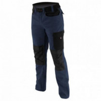 Pantalon Trabajo con Refuerzo Talla 56 65%POLITILENO 35%ALGODON Azul/negro