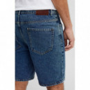 Bermudas de Hombre !SOLID Elmo Lt Owen Middle Blue Denim