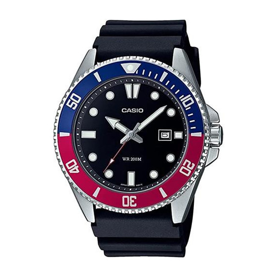 CASIO Coleccion MDV-107-1A3VEF Reloj Analogico Correa Resina, Pantalla Neon, Cronometro, Fecha, Alar