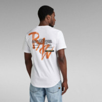 G-STAR RAW DENIM Camisetas Hombre Camiseta G-star Black Graphic Lash White