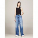 Tjw Slim Script Tank Ext Black  TOMMY JEANS