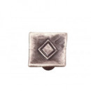 Pomo Rombo Plata Mate  26 Mm 2317P