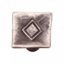 Pomo Rombo Plata Mate 33 Mm 2313P