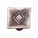 Pomo Rombo Plata Mate 33 Mm 2313P